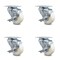 Service Caster 3 Inch Nylon Wheel Swivel Top Plate Caster Set with Brake SCC-20S314-NYS-TLB-4 - alternate 1
